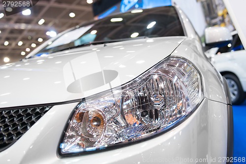 Image of Modern luminescent lamp of a car