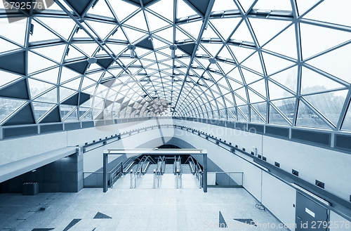 Image of Futuristic architecture with large windows