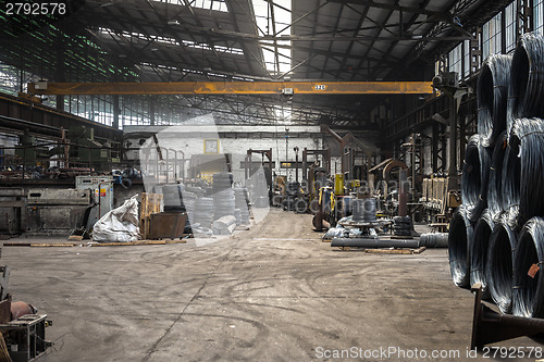 Image of Large industrial interior with aluminium coils