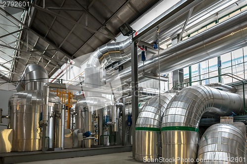 Image of Industrial pipes in a thermal power plant