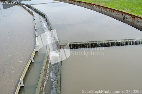 Image of water flow filtration sedimentation stage in plant 