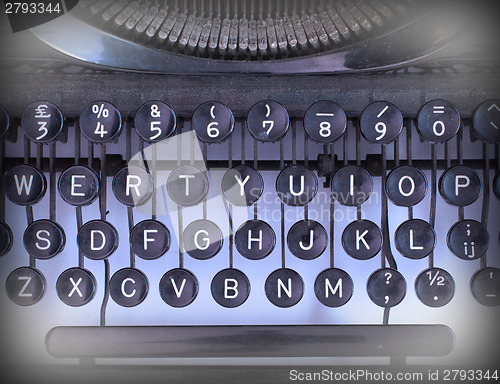 Image of Close up of a dirty vintage typewriter