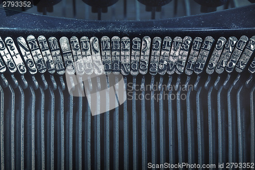 Image of Detail of an old typewriter