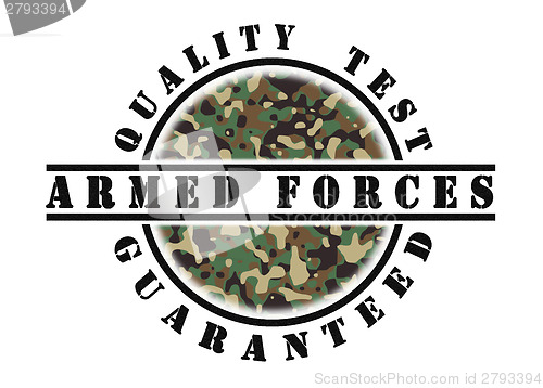 Image of Quality test guaranteed stamp 