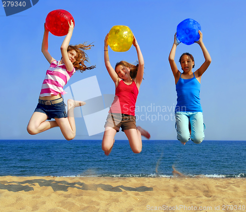 Image of Girls on beach