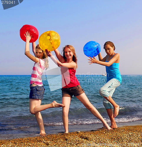 Image of Girls on beach