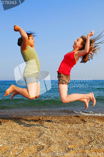 Image of Girls jumping