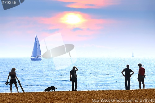 Image of Beach sunset
