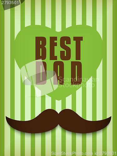 Image of Happy Father Day Mustache Love