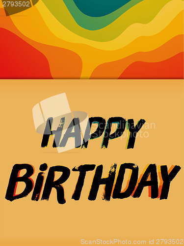 Image of Happy Birthday Colorful Background Card