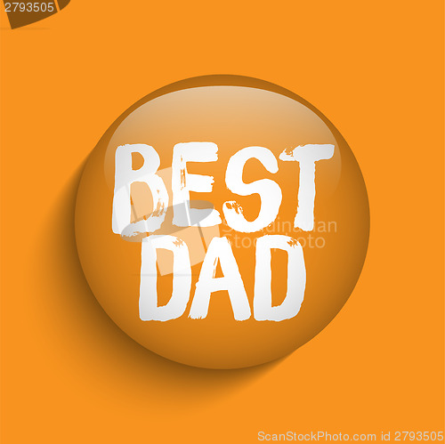 Image of Happy Fathers Day Orange Icon Button