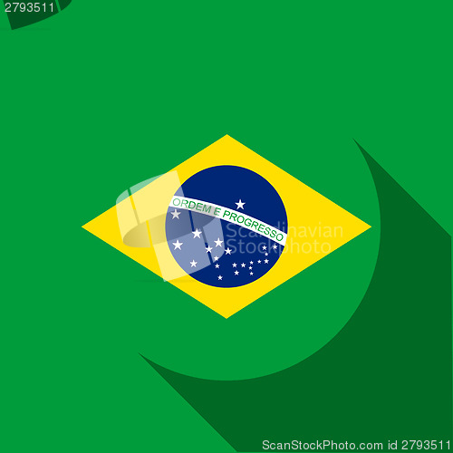Image of Brazil 2014 Letters with Brazilian Flag