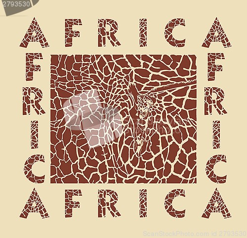 Image of Africa - background Giraffe 