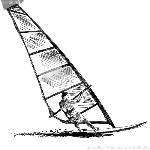 Image of Windsurfing sketch