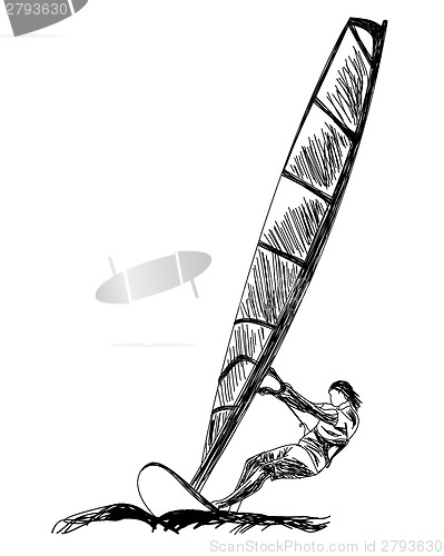 Image of Windsurfing sketch