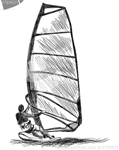 Image of Windsurfing sketch