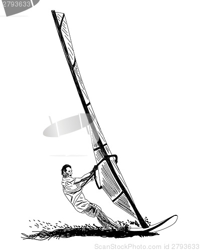 Image of Windsurfing sketch