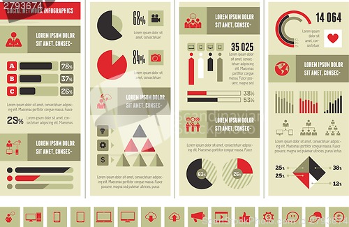 Image of Social Media Infographic Template.