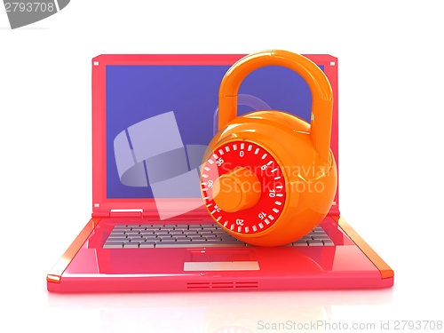 Image of Laptop with lock