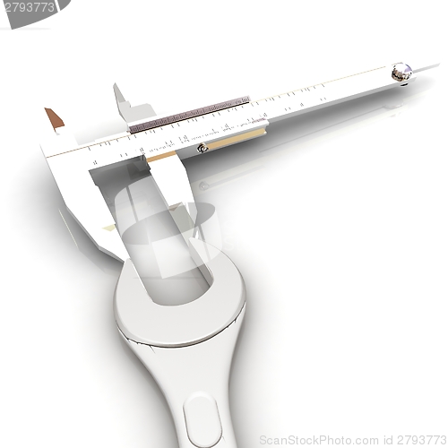 Image of Trammel vernier measures the detail 
