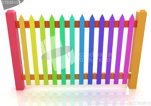 Image of Colorfull glossy fence 