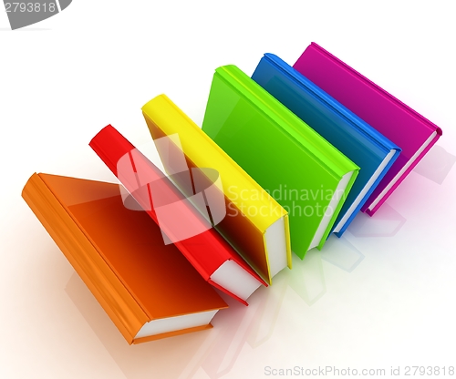 Image of colorful real books