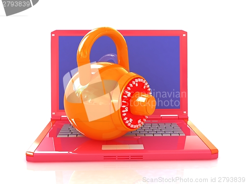 Image of Laptop with lock