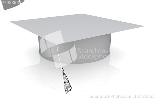 Image of White graduation hat 