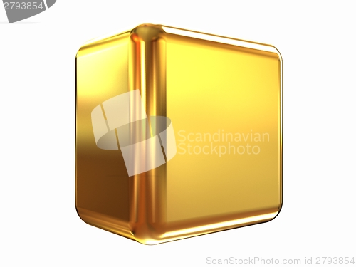 Image of 3d abstract gold cubs 