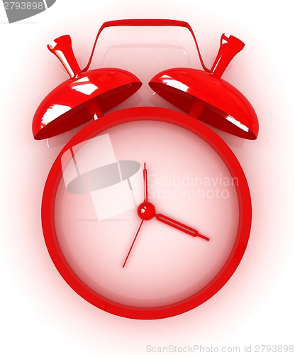 Image of Alarm clock. 3D icon 