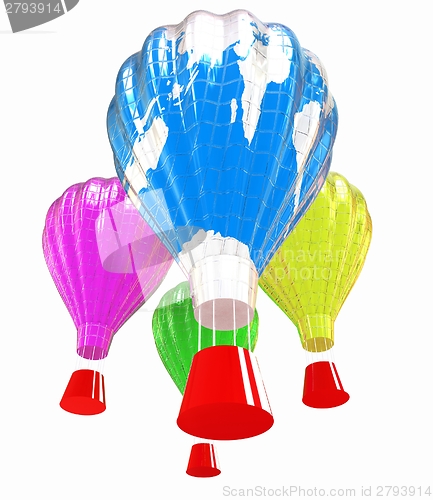 Image of Hot Air Balloons as the earth with Gondola