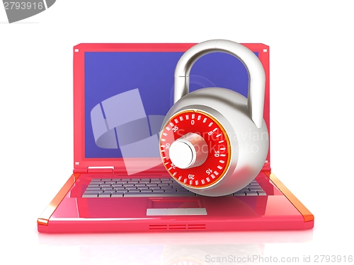 Image of Laptop with lock