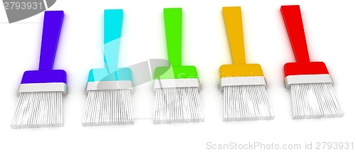 Image of Colorful paint brushes 