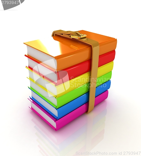 Image of colorful real books