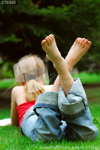 Image of Girl relaxing