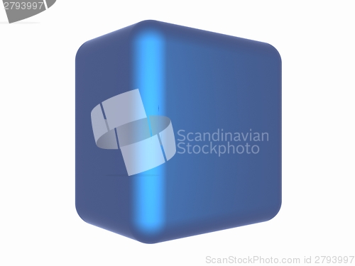 Image of Blue metallic shine cube