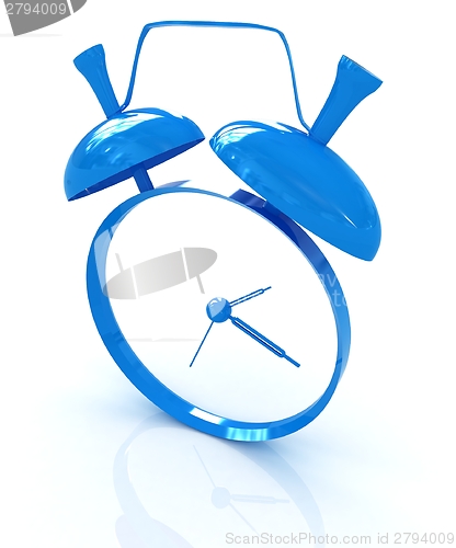 Image of Alarm clock. 3D icon 