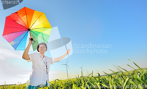 Image of  Woman with Umbrella