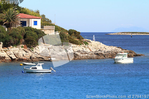 Image of Turquoise sea in Croatia Vis Island