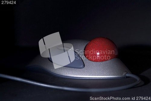 Image of Trackball on black background