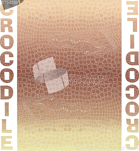 Image of Crocodile Skin Texture And Text