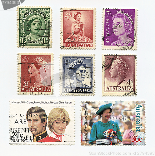 Image of Queen Elizabeth Stamps