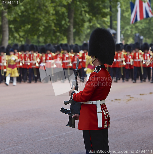 Image of London Royal Guards at the Trooping of the Colour