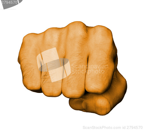 Image of Fist of a man punching