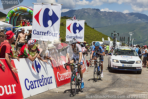 Image of Two Cyclists on Col de Val Louron Azet