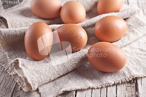 Image of fresh brown eggs