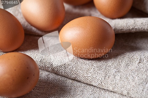 Image of fresh brown eggs