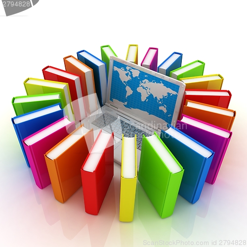 Image of Laptop and books 