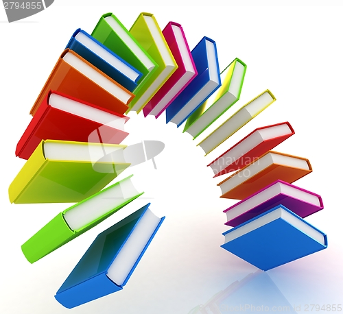 Image of Colorful books like the rainbow 