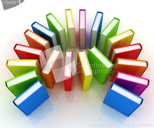 Image of colorful real books